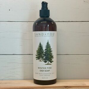 Sand + Fog Winter Pine Dish Soap Essential Oils 25.4 fl oz Cuts Grease
